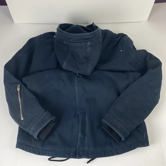 Shabby chic Khujo vintage zip  up moto military field jacket size large - Picture 6 of 17